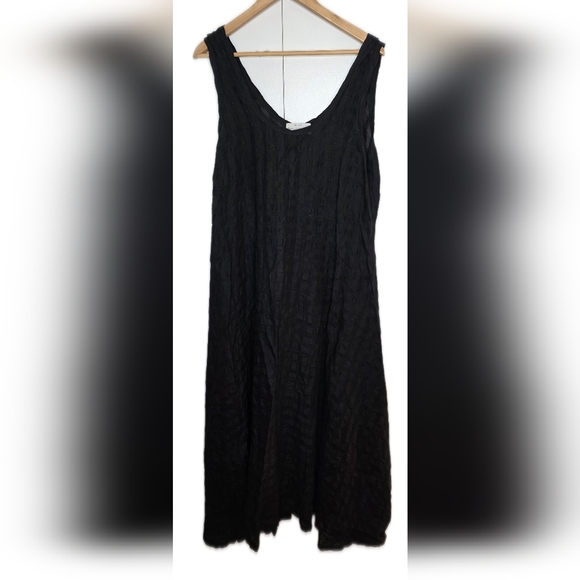 Alison Wonderland Black Linen/ Viscose Dress. Sleeveless, Long. Lg. Almost New - Picture 1 of 10